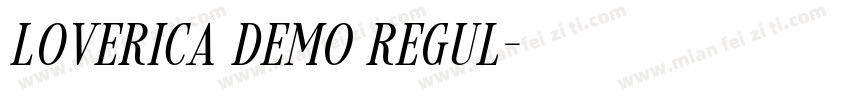 Loverica DEMO Regul字体转换